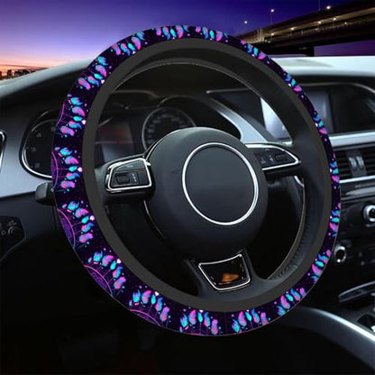 Swono Dream Catcher Feathers Steering Wheel Covers 15" Inch American Dream Catcher Feathers Universal Fit Most Car Sedans SUVs Comfort Grip Comfortable Neoprene Breathable Steering Wheel Protector - color: multi-062