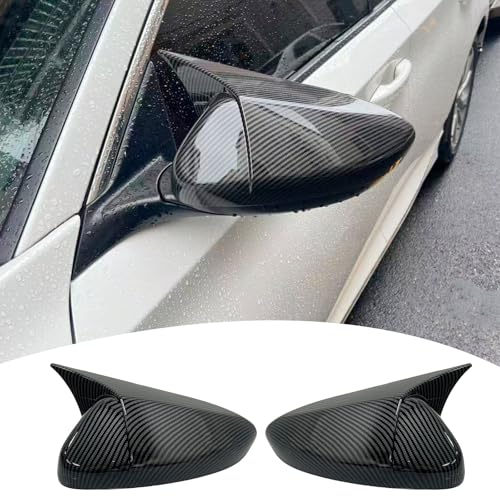 Side Mirror Cover,For 10TH 11TH Honda Accord 2018 2019 2020 2021 2022 2023 2024 2025, Carbon Fiber Side Rear Mirror Covers Body Kit Accessories for Cars（Designed for models Without turn signals) - color: carbon fiber, size: For 2018-2025 Honda Accord with