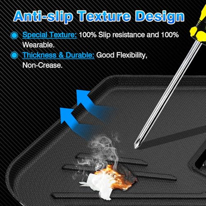 Highlander Cargo Liner - Trunk Mat for Toyota Highlander (Non-Hybird) 2008-2013, All Weather Cargo Mat for Highlander Accessories, Heavy Duty Car Mats, Car Accessories - size: 2)Toyota Highlander 08-13