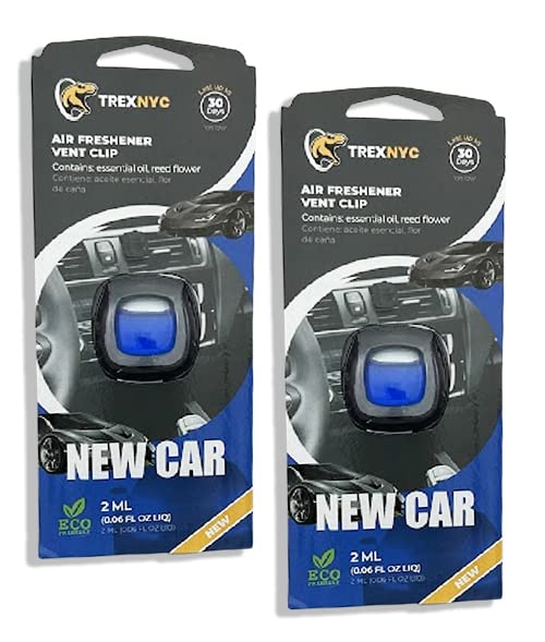 Car Air Fresheners Vent Clips, Essential Odor Eliminator, Perfect Scented Accessories, Long Lasting Fragrance up to 30 Days, 0.07 FL.OZ (New Car, 2 Packs) - size: 2 Packs