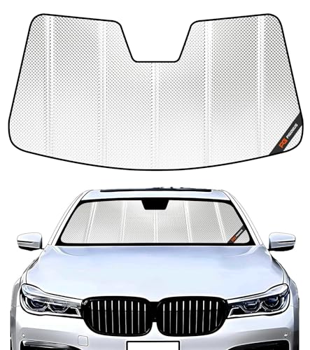 Pigenius Windshield Sun Shade for BMW 7 Series Sedan (G11/G12) 2016-2022, Fits 740i 750i 745e M760i Alpina B7, Reflective Aluminum Film Front Window Sunshade - size: 2016-2022 7 Series
