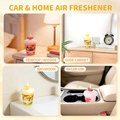 Diffusers for Home Watermelon Scent 2 Pack, Bathroom Diffuser Fruit Cup Shape for Office, Air Freshener Diffuser Gel Leak-Proof Car & Room, Bathroom Scent Diffuser for Friends and Family - color: Watermelon