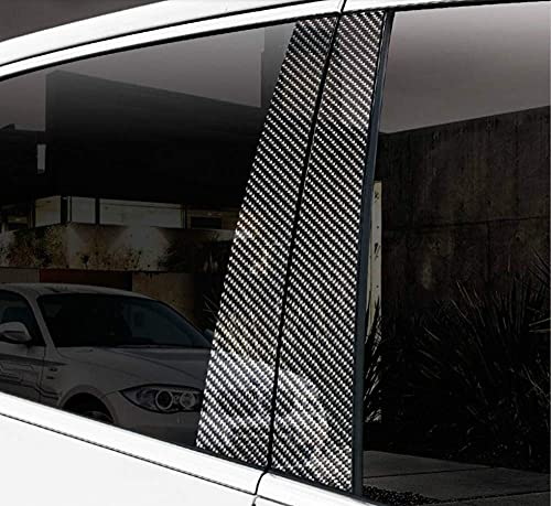 6PCS Car Window B C Pillars Stickers Carbon Fiber Decals Trim Compatible with BMW E60 2003 2004 2005 2006 2007 2008 2009 2010 Accessories - color: E60 (2003-2010)