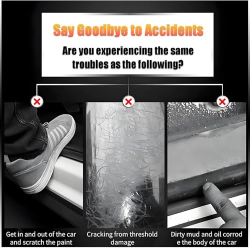 4Pcs Stainless Steel Door Sill Protector for BMW X5 2019-2024 2025, Car Door Sill Scuff Plate Guard Pedal Kick Protection Accessories