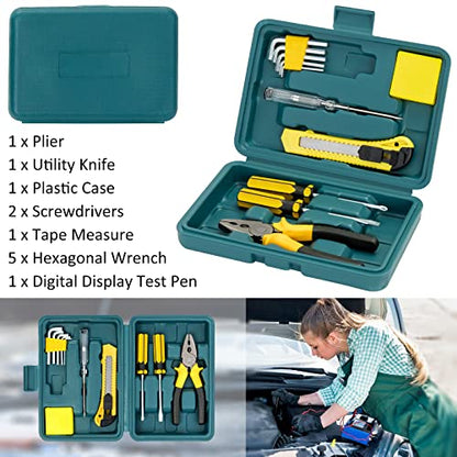 Car Emergency Roadside Kit Safety Assistance Kit for Vehicle with Shovel Jumper Cable First Aid Kit