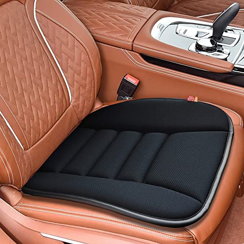 Car Seat Cushion Memory Foam Thin Seat Cushion for Car Truck Seat Driver, 20x18.5x1.2 Inches, Black - color: Black