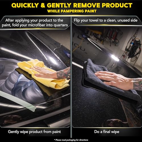 Meguiar's Supreme Shine Microfiber Towels for Cars, Ultra-Plush Car Microfiber Towel Set for Quickly Removing Product Without Leaving Swirls on Paint, Glass, Plastic, or Chrome - size: 6 Microfiber Towels