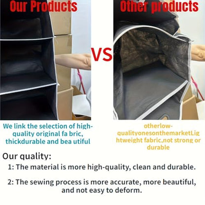 Car Trunk Organizer with 3 Compartments Folding Storage for Car, Large Capacity Cargo insulated Storage Boxes, Portable Waterproof Bags for Cargo Trunks, Universal SUV, Truck, Van Accessories