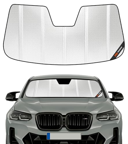 Pigenius Windshield Sun Shade for BMW X4 (G02) 2019-2026, Fits xDrive30i M40i X4 M, Reflective Aluminum Film Front Window Sunshade - size: 2019-2024 X4