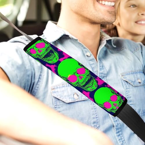Women's Car Belt Covers, Cool Funny Zombie Skull Fashion Cushion Pad Car Shoulder Strap Harness Pad - color: Color854