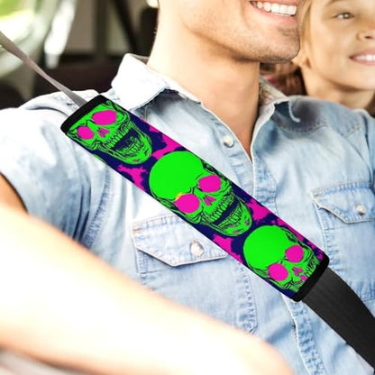 Women's Car Belt Covers, Cool Funny Zombie Skull Fashion Cushion Pad Car Shoulder Strap Harness Pad - color: Color854