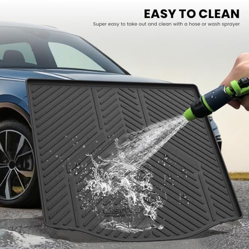LASFIT Cargo Mat for 2012–2018 Ford Focus Sedan (Gas Models Only, No Subwoofer) Custom Fit All Weather Trunk Liner, Waterproof Heavy Duty Rear Trunk Protector for Cargo Area - style: 11) Focus Sedan| 12-18 | Cargo W/o Subwoofer