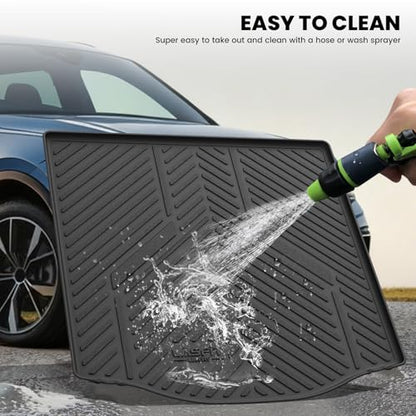 LASFIT Cargo Mat for 2012–2018 Ford Focus Sedan (Gas Models Only, No Subwoofer) Custom Fit All Weather Trunk Liner, Waterproof Heavy Duty Rear Trunk Protector for Cargo Area - style: 11) Focus Sedan| 12-18 | Cargo W/o Subwoofer