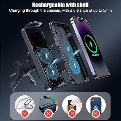 2024 High Intelligent Mobile Phone/Pad Holder, 2 in 1 Auto Rotating Phone Holder (Black) - color: Black