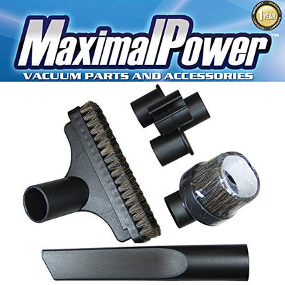 MaximalPower Replacement 32mm (1 1/4 inch) Vacuum Attachments Car Cleaning Dusty Brush Flexible Crevice Nozzle for Shop Vac Attachments 1.25”