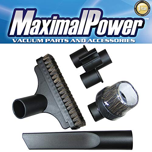 MaximalPower Replacement 32mm (1 1/4 inch) Vacuum Attachments Car Cleaning Dusty Brush Flexible Crevice Nozzle for Shop Vac Attachments 1.25”
