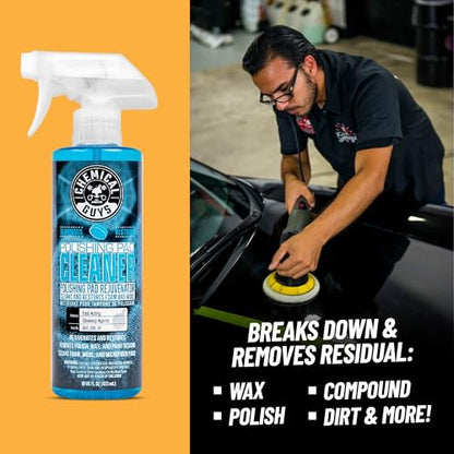 Chemical Guys 5.5" Buffing Pad Sampler Kit - 4 Piece Detailing Set with 3 Professional Foam Car Polishing Pads & 16 oz Polishing Cleaner, for Dual Action and Rotary Polishers Using 5" Backing Plates - size: 5.5"