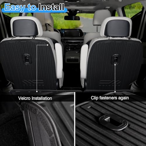 Second Row Backrest Mats for 2020-2025 Hyundai Palisade, All Weather TPE Seat Back Covers Kick Mats for Hyundai Palisade Accessories-7 Passenger Only - size: For Hyundai Palisade Kick Mats 2020-2025