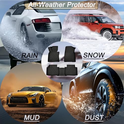 Aiqiying Floor Mats＆Cargo Liners Compatible with Toyota Camry 2018-2024 FWD Models, Non Hybrid or AWD，All Weather Waterproof Durable Custom-Fit Front Rear Full Set Carpet Protection TPE Accessories - size: 3）For Toyota Camry I 2018-2024 I Floor＆Trunk Mat