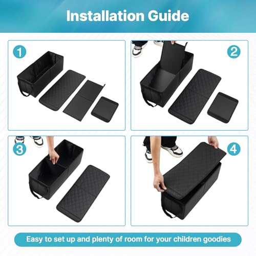 Mixsuper Liner Car Seat Organizer for 2026 Hyundai Palisade LX3, Console Organizer Backseat Box for Palisade LX3, Kids Toys Baby Supplies Dog Toy Box Storage Bin Travel Accessories