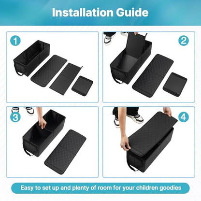 Mixsuper Liner Car Seat Organizer for 2026 Hyundai Palisade LX3, Console Organizer Backseat Box for Palisade LX3, Kids Toys Baby Supplies Dog Toy Box Storage Bin Travel Accessories