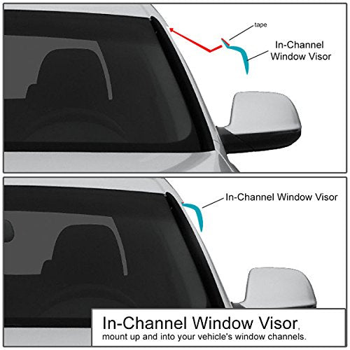 DNA MOTORING Set of 4 Tape-On Window Rain Guards for 00-05 Toyota CELICA Smoke Tint Window Visor Shade/Sun Wind/RAIN Deflector, WVS-T2-0172 - style: 00-05 TOYOTA CELICA