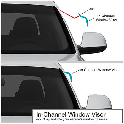 DNA MOTORING Set of 4 Tape-On Window Rain Guards for 00-05 Toyota CELICA Smoke Tint Window Visor Shade/Sun Wind/RAIN Deflector, WVS-T2-0172 - style: 00-05 TOYOTA CELICA
