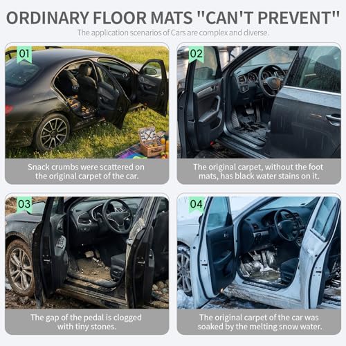Custom Fit TPE Floor Mats for 2006-2013 Toyota RAV4 Gasoline – All-Weather Heavy Duty Carpet, Waterproof, Non-Slip, Durable & Easy to Clean Interior Accessories, with Trunk Mat - size: 2006-2013 RAV4 Floor Mat