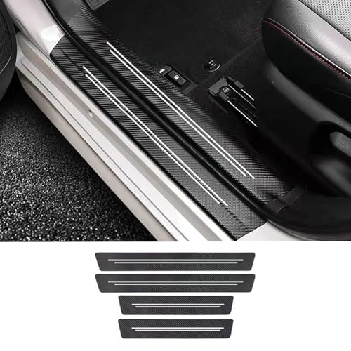 Door sill Protector, Door sill Scratch Protection (for All car Models) Door sill Protector（4PC） - color: Black
