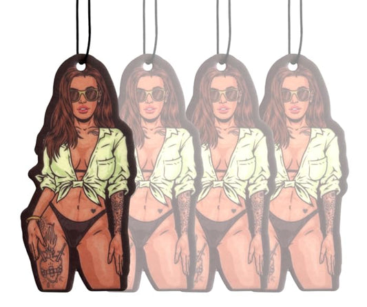 Funny Naughty Unique Car Air Fresheners Scented With Premium Oils By Fresh Fresheners (Sexy Tattoo Woman) - color: Sexy Tattoo Woman
