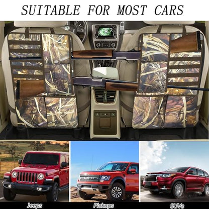 Car Seat Back Gun Rack, 2 Pack Automotive Truck Racks for Hunting Gear, Seat Back Gun Sling Holder with Storage Pockets for Truck SUV - color: Style 1