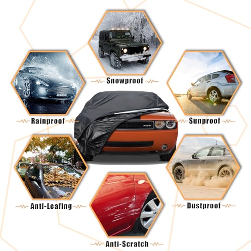 Dodge Car CoverCustom-Fit Car Cover for Dodge Charger, Waterproof All-Weather Car Cover, Lightweight Full Exterior Cover for Outdoor Protection Against Sun, Rain, Dust, Snow, and Wind. - size: Custom-Fit Dodge Charger
