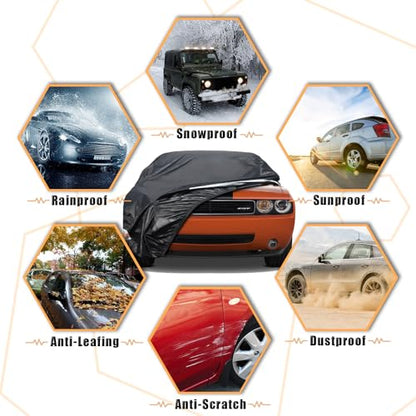 Dodge Car CoverCustom-Fit Car Cover for Dodge Charger, Waterproof All-Weather Car Cover, Lightweight Full Exterior Cover for Outdoor Protection Against Sun, Rain, Dust, Snow, and Wind. - size: Custom-Fit Dodge Charger