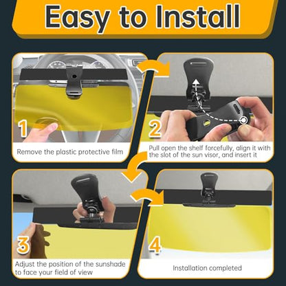 Upgraded SUV Sun Visor Extender + Siding Day and Night,Universal UV400 Anti-Glare Design, Effectively Resists Glare, UV Rays, and Snow Blindness, Ensuring Driving Safety - size: Sun Visor for SUV-Siding-D N