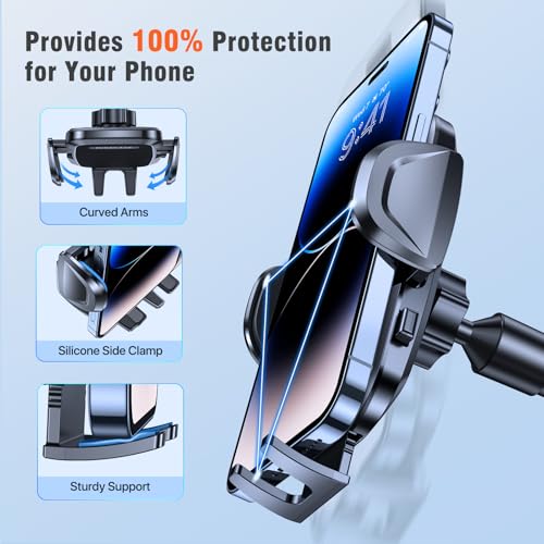 Miracase Cup Holder Phone Mount - Universal Gooseneck Adjustable Car Cell Phone Mount for iPhone, Samsung, Google and All 4.0-7.2 inches Smartphones - style: Gooseneck