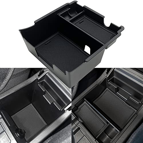 JOJOMARK Compatible with Subaru Impreza 2017-22 2023 and Crosstrek 2018 2019 2020 2021 2022 2023 Accessories Center Console Tray Organizer, Armrest Secondary Storage Box - color: 2018+BLACK