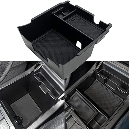 JOJOMARK Compatible with Subaru Impreza 2017-22 2023 and Crosstrek 2018 2019 2020 2021 2022 2023 Accessories Center Console Tray Organizer, Armrest Secondary Storage Box - color: 2018+BLACK