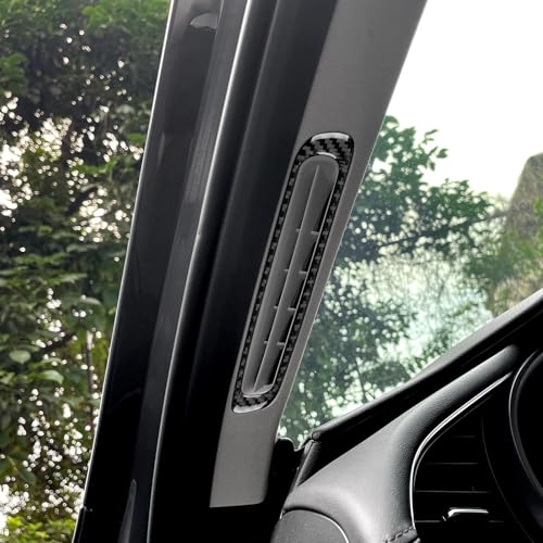 AIRSPEED Carbon Fiber for Mazda 3 Axela 2019-2025 Center Console A-Pillar Air Vent Frame Cover Interior Trim Accessory, Black - color: A-pillar Air Vent Frame