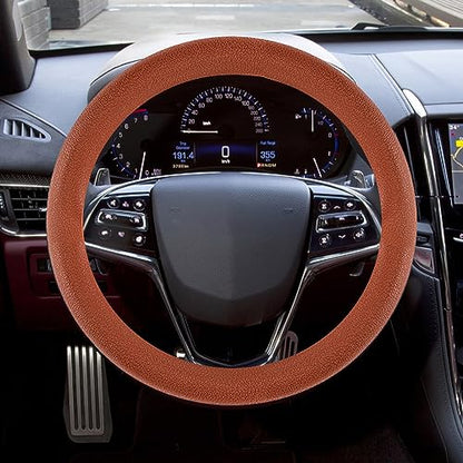 Universal Car Silicone Steering Wheel Cover Snake Pattern Auto Accessory, 14-15.7 Inch Anti-Slip Car Steering Wrap with Massage Texture for Truck SUV & Most Cars