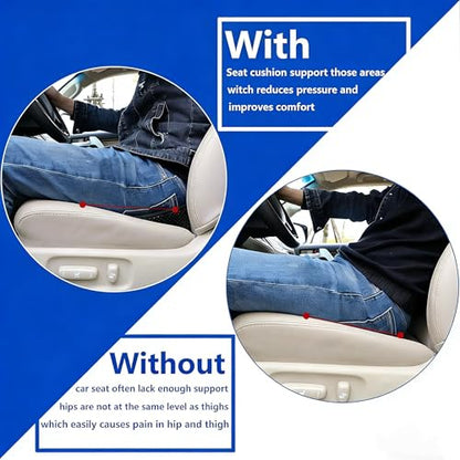 Big Hippo Orthopedic Memory Foam Seat Cushion - U-Shape Coccyx & Sciatica Pain Relief Chair Pad - Ergonomic Posture Support for Heavy Office Work, Car Driving & Wheelchair Users