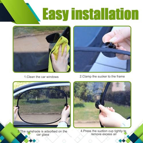 2PCS Car Window Shad, Universal Car Sunshade Side Window Cover, 17"14" Sun Glare and UV Rays Protection for Your Child, 17.2"x14"/2PCS - color: 17.2"x14"/2PCS