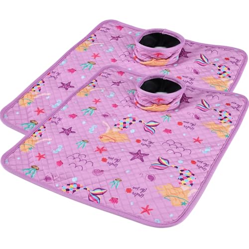 Car Seat Protector for Potty Training, 2 Pack Waterproof CarSeat Liner Toilet Training for Baby Infant Toddler, Dry Seat Piddle Pads Cover for Strollers (Mermaid Purple) - color: Mermaid Purple-pcs