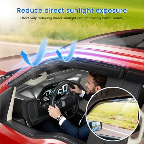 Window Visors Rain Guards fits 2003-2009 4Runner, Out-Channel Window Wind Deflectors Vent Shades Accessories, Dark Smoke 4 Pcs, 2004 2005 2006 2007 2008 - size: 2003-2009 4Runner