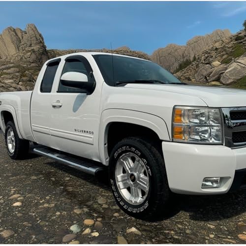 Tape On Side Window Visors Sun Rain Guards Vent Deflectors Window Shade for 07-13 Chevrolet Silverado & GMC Sierra 1500 2500HD 3500HD Extended Cab, Wind Deflector Smoke 4pcs 94040 - size: For 07-13 Silverado/Sierra Extended Cab
