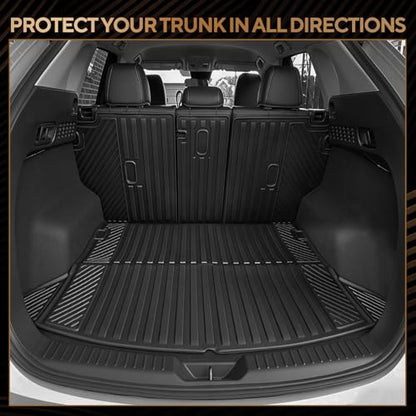 Naibeve Floor Mats for 2010-2017 Volvo XC60 - All Weather Custom Fit for Volvo XC60 Floor Mats & Cargo Mat & Backrest Mats Waterproof Interior Accessories - size: 26)XC60|2010-2017