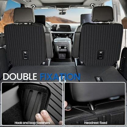 2nd Row Bucket Seats Kick Mats for 2021-2026 Chevrolet Chevy Tahoe&Suburban, for GMC Yukon&Yukon XL, All Weather TPE SeatBack Protector 7 Seats Captain Chair Accessories(2nd Row Kick Mats) - style: 2nd Row Kick Mats
