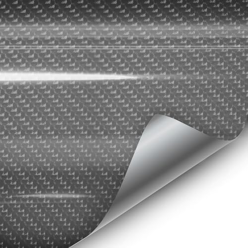 VVIVID Epoxy High Gloss Carbon Vinyl Automotive Wrap Film DIY Easy to Install No Mess (3ft x 5ft, Grey) - color: Grey, size: 3ft x 5ft