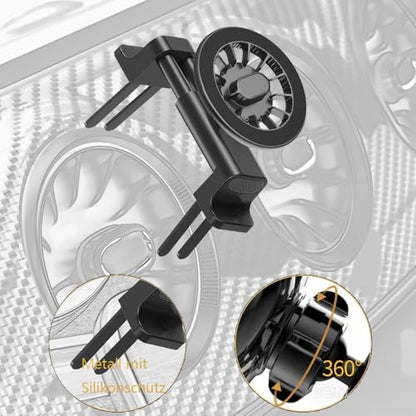 ICAILIN Round Air Vent Car Phone Mount, for Mercedes Benz (A/B/C/E/S-Class) & Jeep Wrangler (2007-2025 JL/JK/4XE/Gladiator), Compatible with MagSafe 20 Pieces of N52 Super Strong Magnets