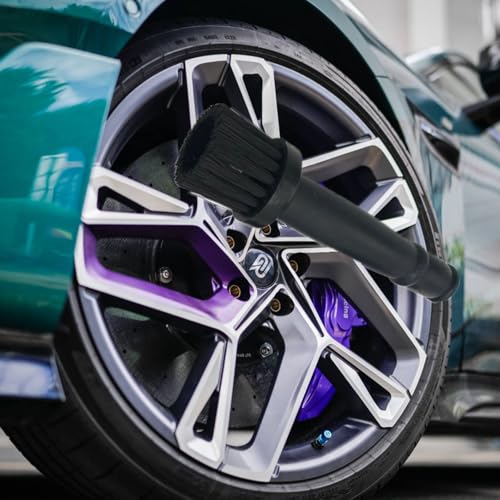 2 Packs Wheel Lug Nut Cleaning Brush Set for Chrome Closed End, Bulge & Acorn Lugnut Covers, Car Detailing Brushes for Wheel Rim Cleaning & Auto Maintenance