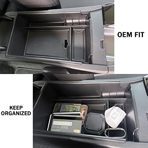 Center Console Organizer Compatible with Hyundai Sonata 2020 2021 2022 2023 Accessories, Sonata N-Line/Limited Insert Tray Secondary Storage Armrest Box ABS Black